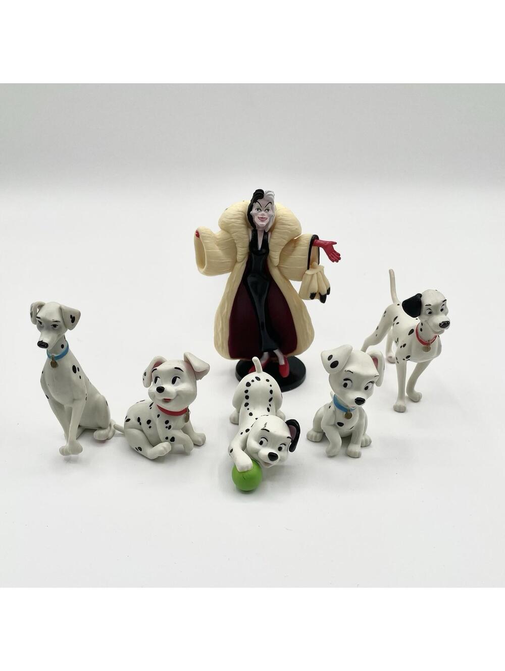 Disney 101 Dalmations Plastic Figures & Cake Topper Lot of 6 - Have Damage